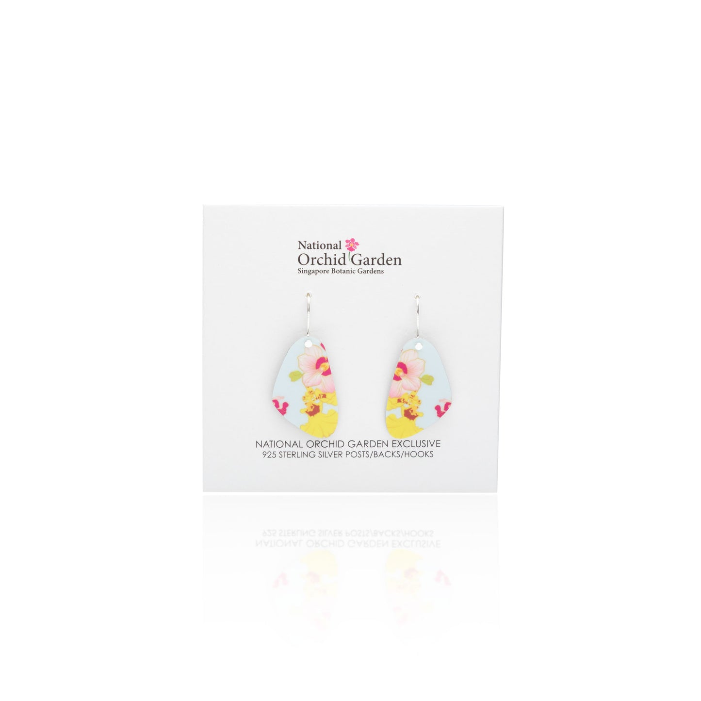 National Orchid Garden Pea Earrings (Powder Blue)