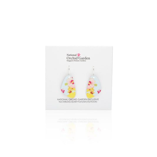 National Orchid Garden Pea Earrings (Powder Blue)